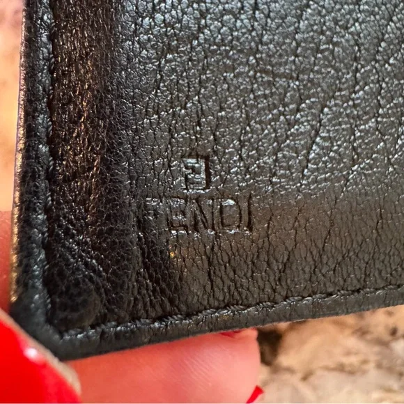 Fendi P. Foglio Spy Nappa Black Leather Wallet- with COA, box, and dust bag - Picture 8 of 13